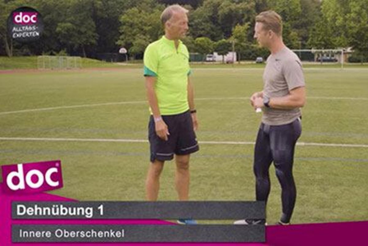 Dehnübung der inneren Oberschenkel