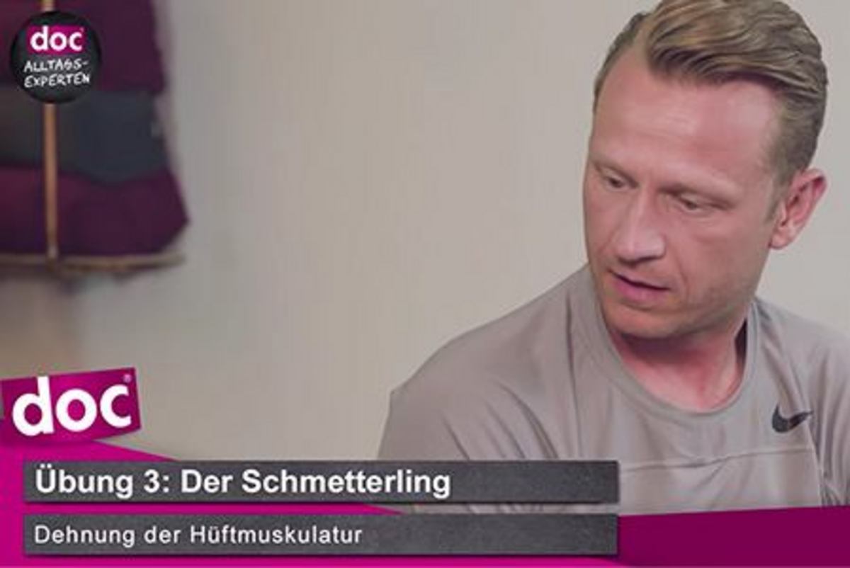 Yoga-Dehnübung: Der Schmetterling