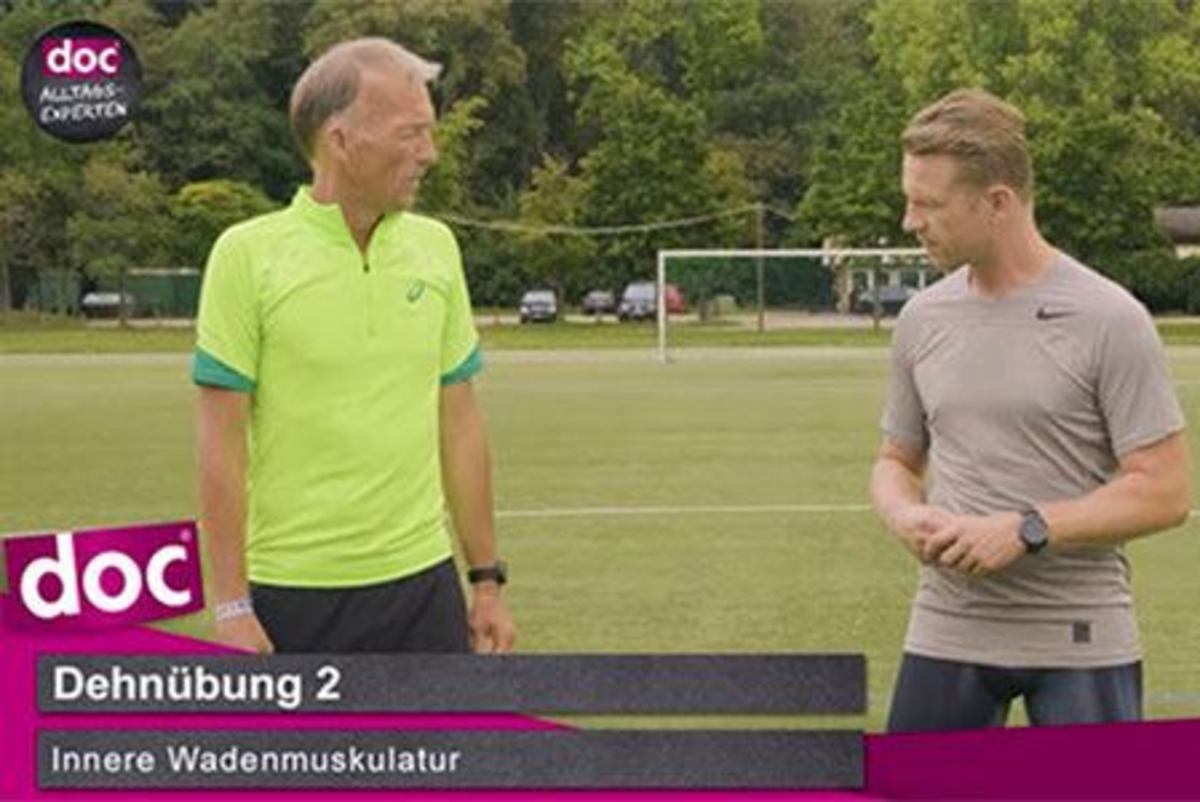 Dehnübung der inneren Wadenmuskulatur