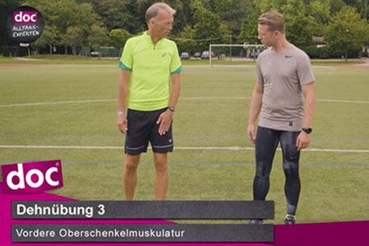 Dehnübung der vorderen Oberschenkel